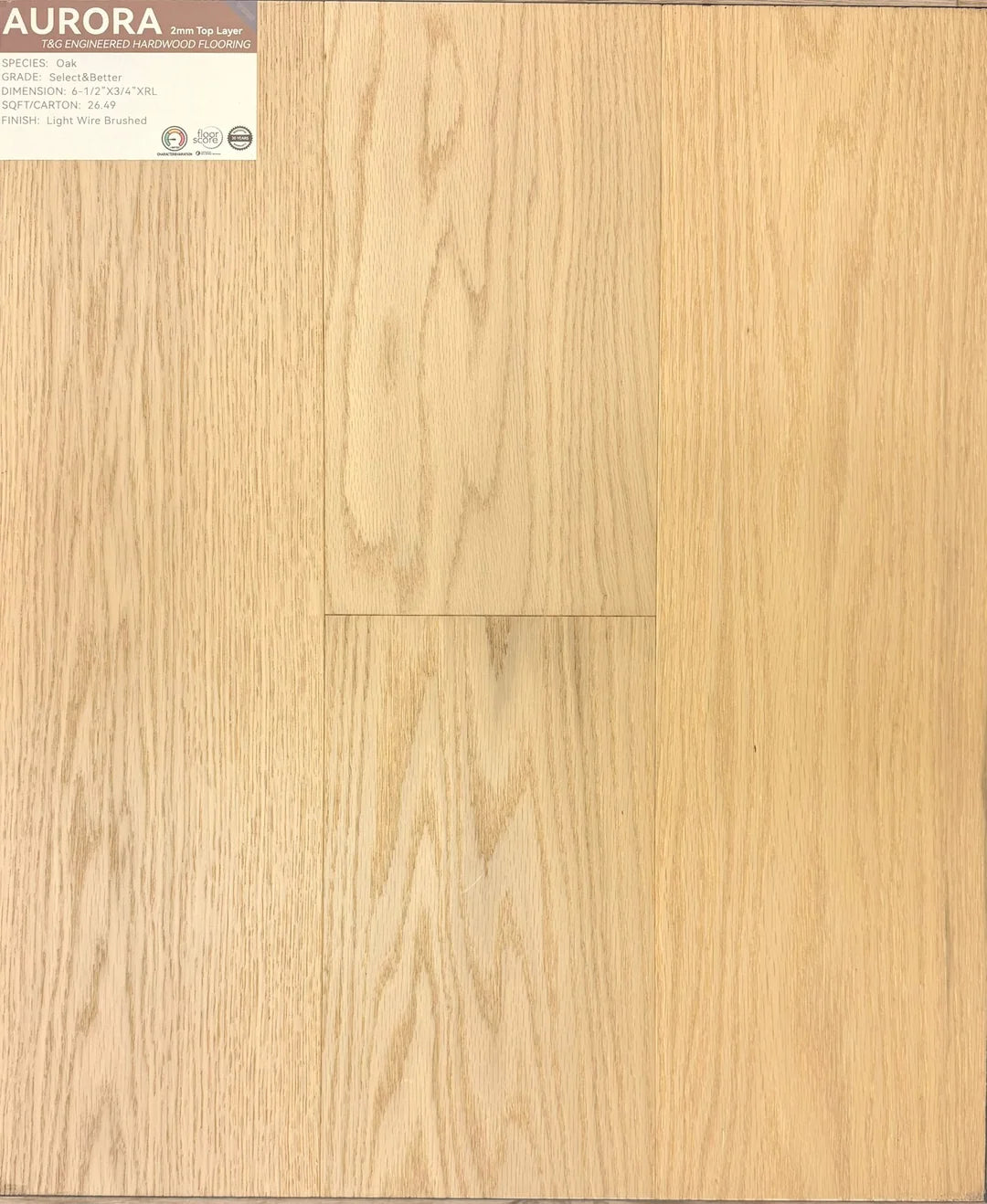 Aurora 6-1/2" Select & Better Engineered Hardwood | Weiss Flooring