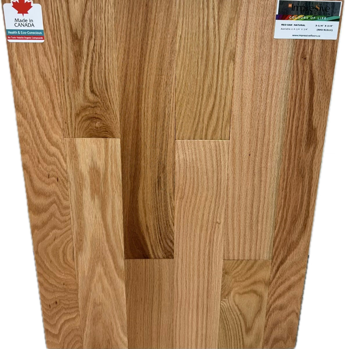 Natural - Impressive Floors Solid Hardwood Classic Red Oak