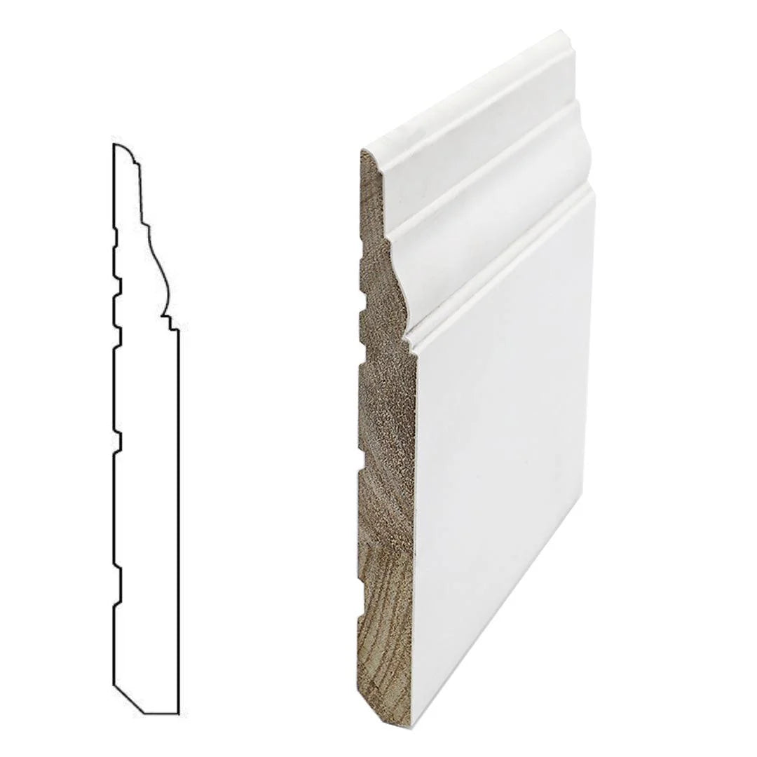 Two-Step Pine Baseboard | 7-1/4" Decorative Trim