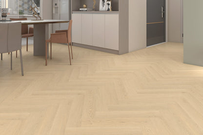 H01 Prestige Natural Herringbone SPC Vinyl Flooring | Woden Flooring Canada