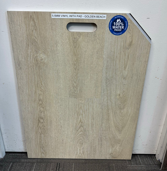$1.49/sqft 5.5mm Luxury Vinyl Flooring - Golden Beach