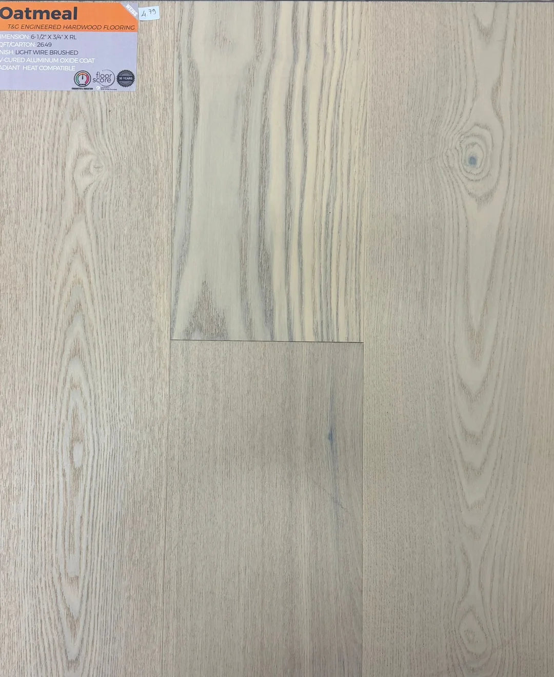 Oatmeal 6-1/2" Engineered Hardwood | Weiss Flooring