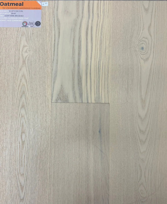 Oatmeal 6-1/2" Engineered Hardwood | Weiss Flooring