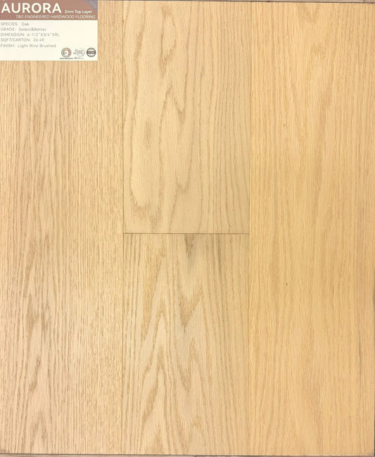 Aurora 6-1/2" Select & Better Engineered Hardwood | Weiss Flooring