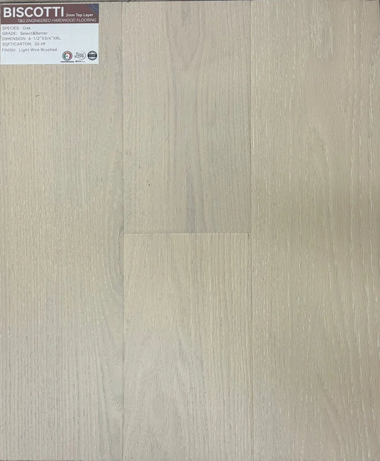 Biscotti 6-1/2" Select & Better Engineered Hardwood | Weiss Flooring