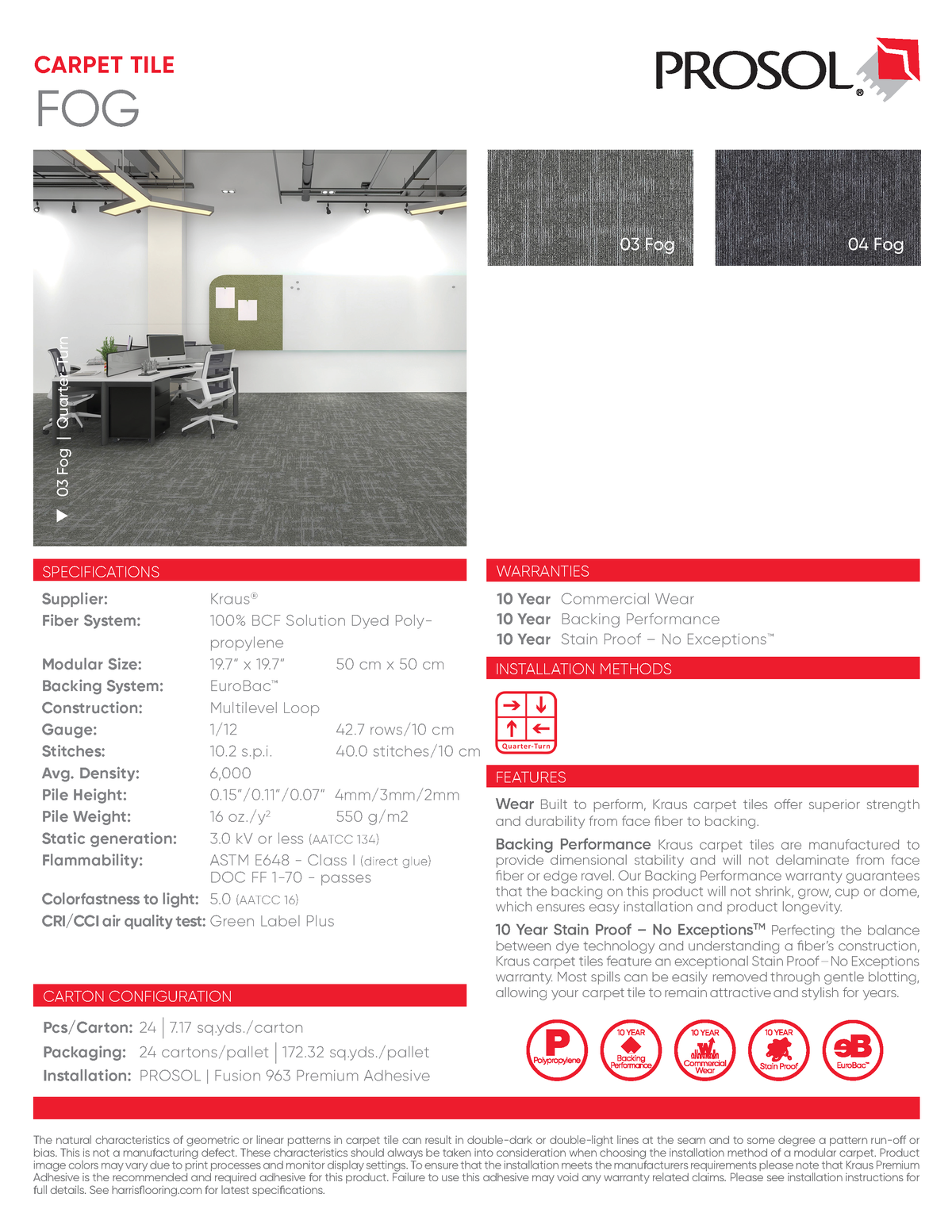 Fog Carpet Tile – Kraus Commercial Carpet Tile