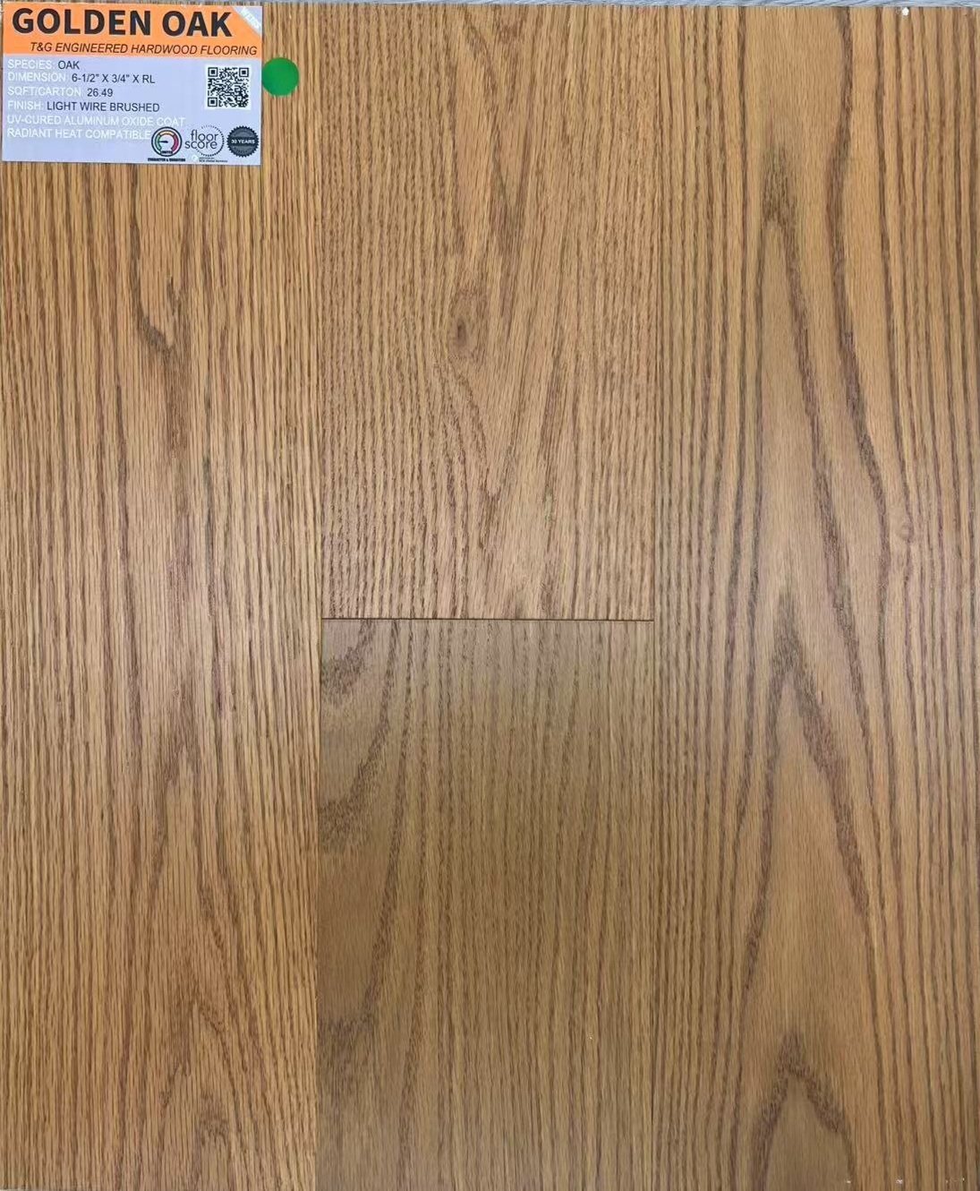 Golden Oak - Weiss Flooring 6-1/2" Engineered Hardwood